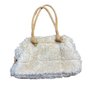 Anthropologie Shearling Sherpa Bowling Bag